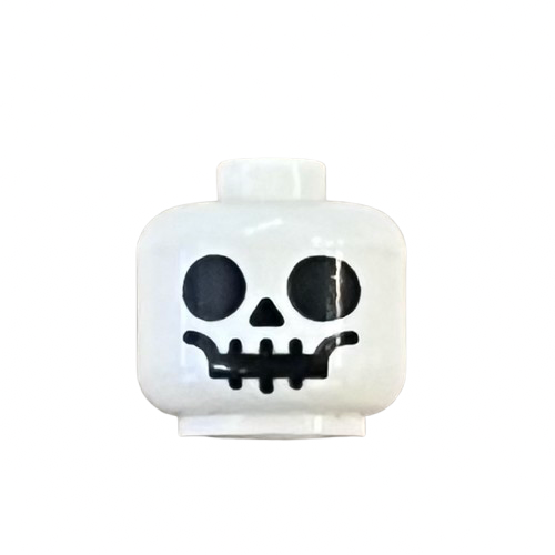 Minifigure, Baby / Toddler Head with Neck with Standard Skull Pattern, Part# 33464pb07