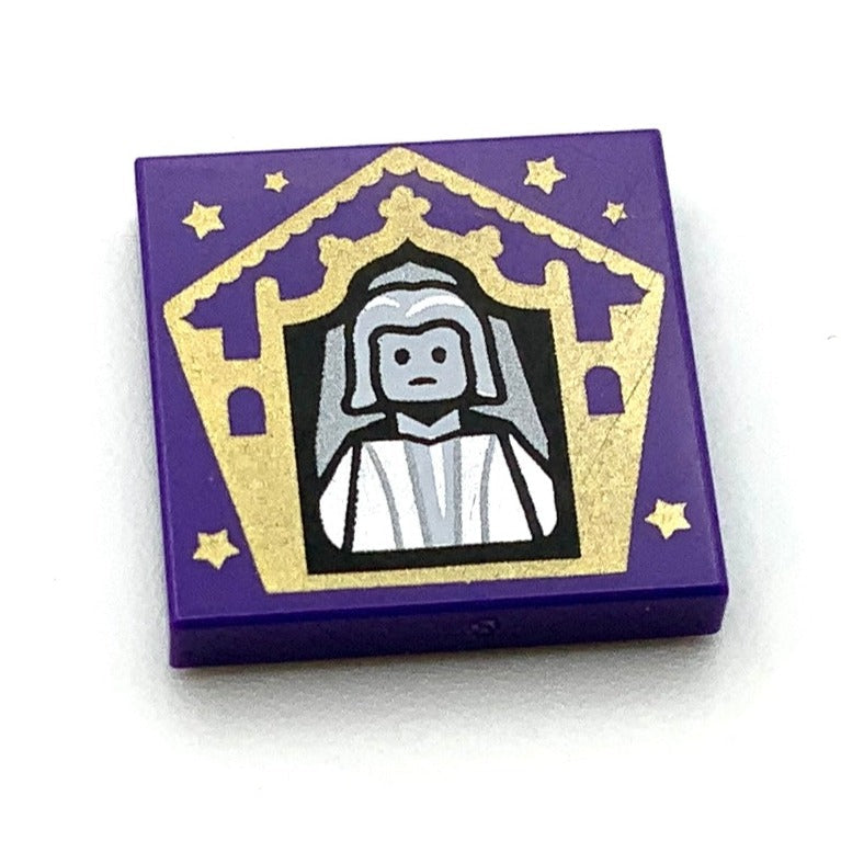 Tile Decorated 2x2 with Chocolate Frog Card Nicholas Flamel Pattern, Part# 3068pb1739