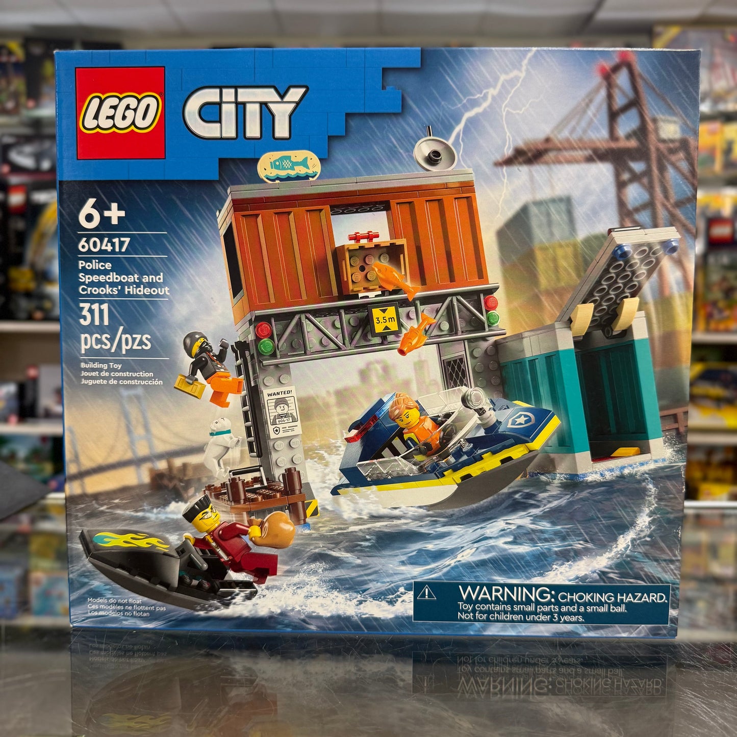 60417 - Police Speedboat and Crooks Hideout - EMPTY BOX ONLY