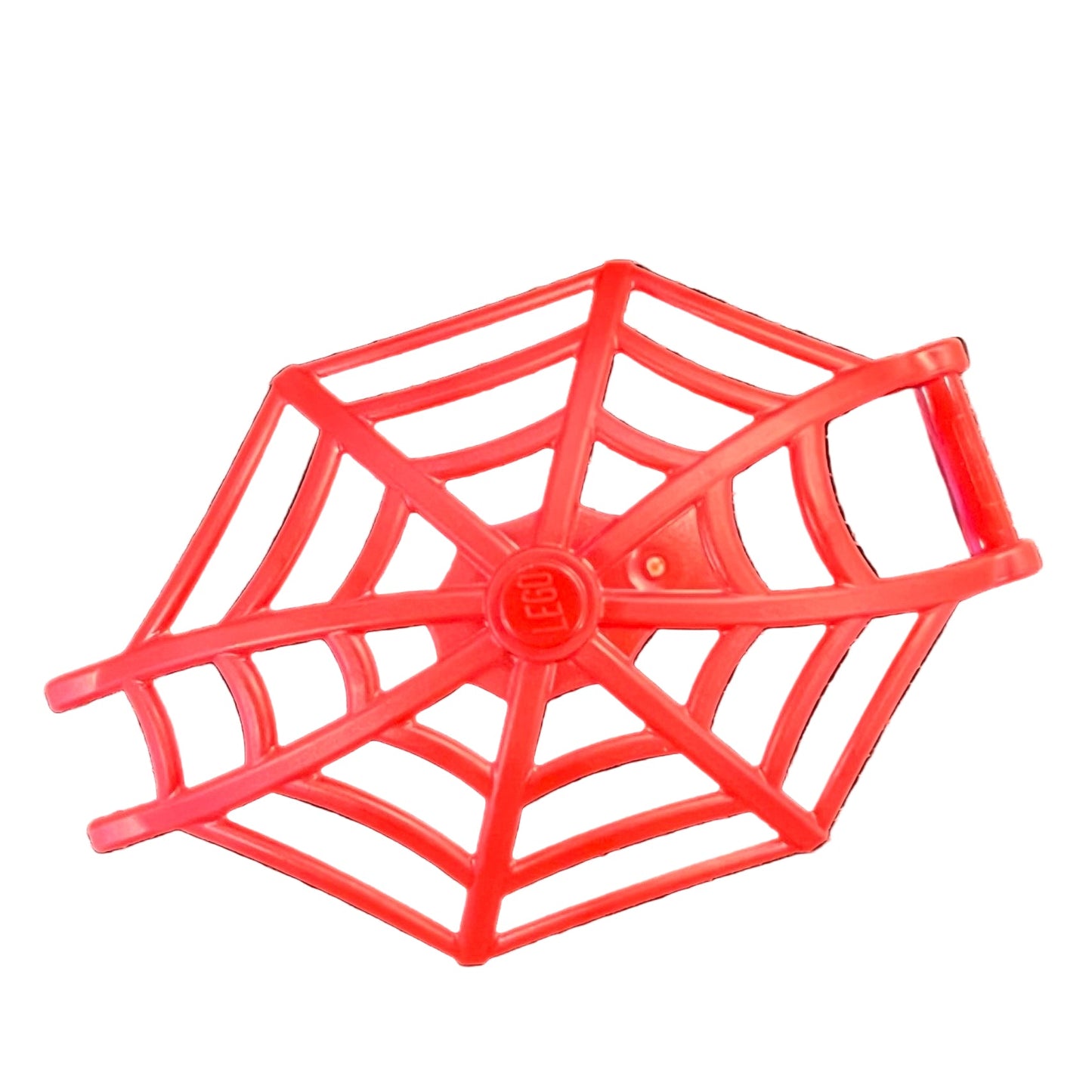 Minifigure, Weapon Spider Web, Large Hemisphere Shape with Bar Handle and Clips, Part# 80487