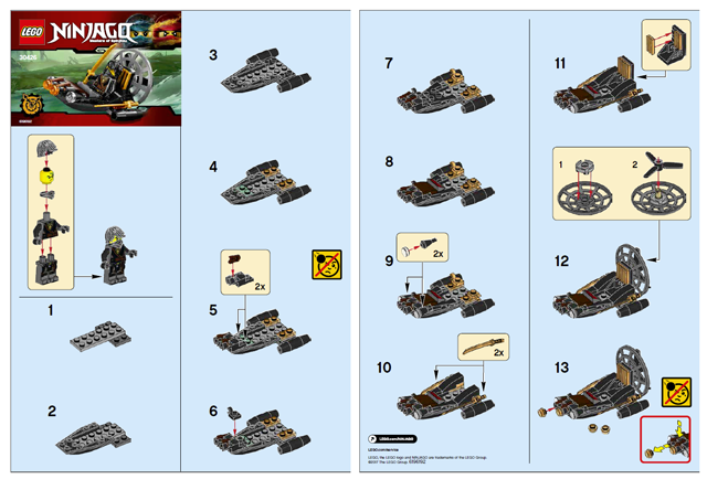 30426-Stealthy Swamp Airboat polybag - INSTRUCTIONS ONLY