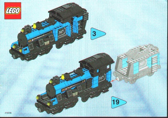 3741-Large Locomotive (base unit without color trim elements) - INSTRUCTIONS ONLY