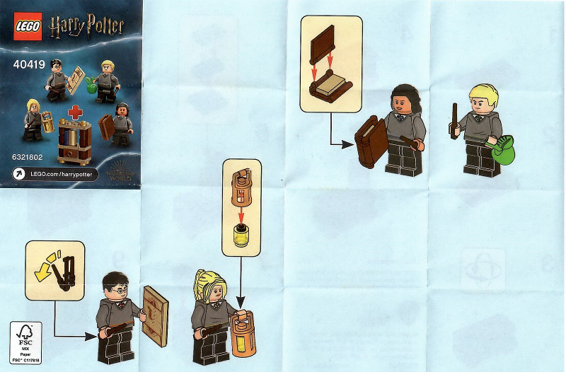 40419-Hogwarts Students blister pack - INSTRUCTIONS ONLY