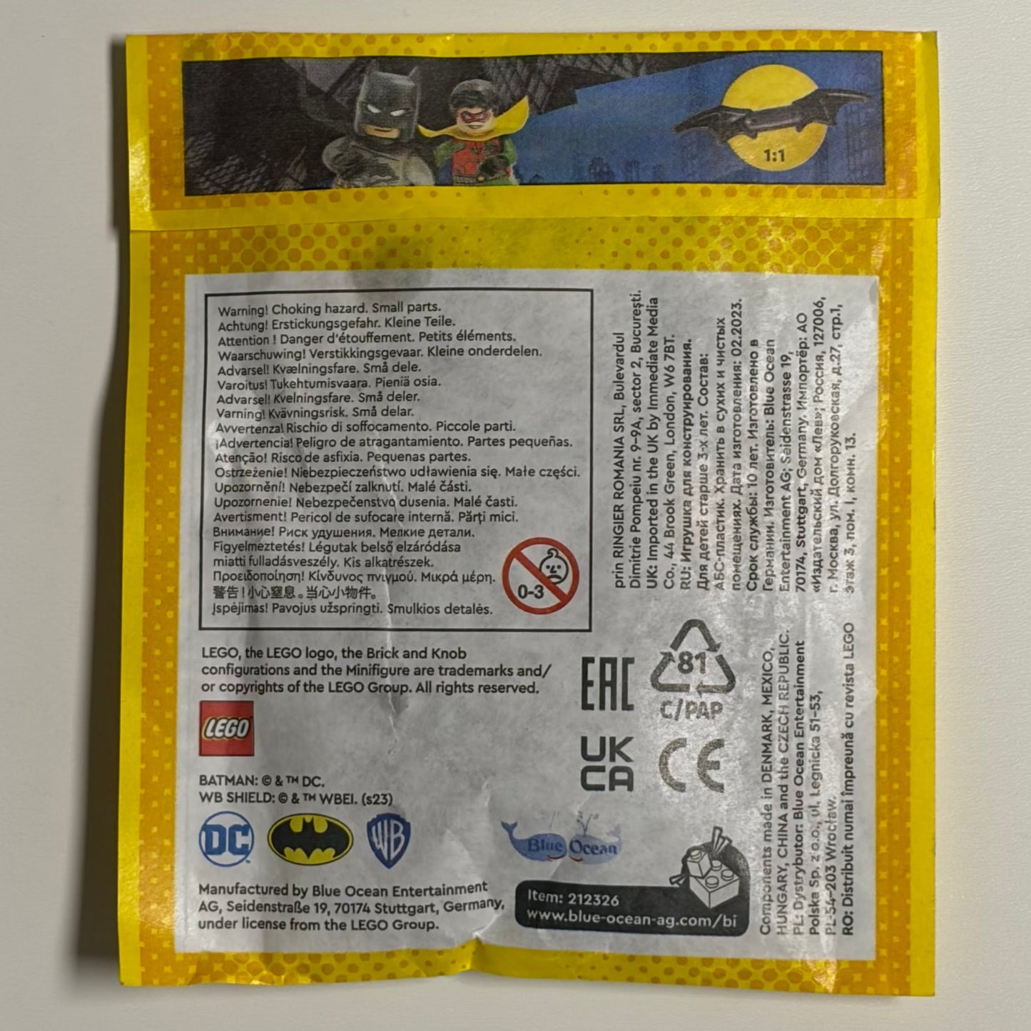 Batman with Jet paper bag, 212326