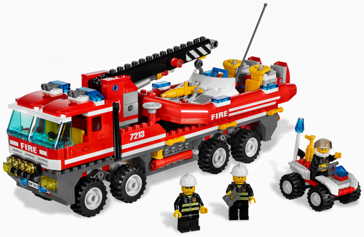 Off-Road Fire Truck & Fireboat, 7213 LEGO® City Set