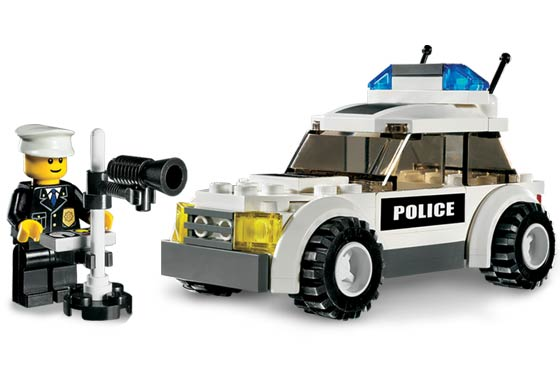 Police Car (Black sticker), 7236-1