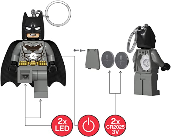LEGO® DC Super Heroes Batman LED Keychain Light - 3 Inch Tall Figure