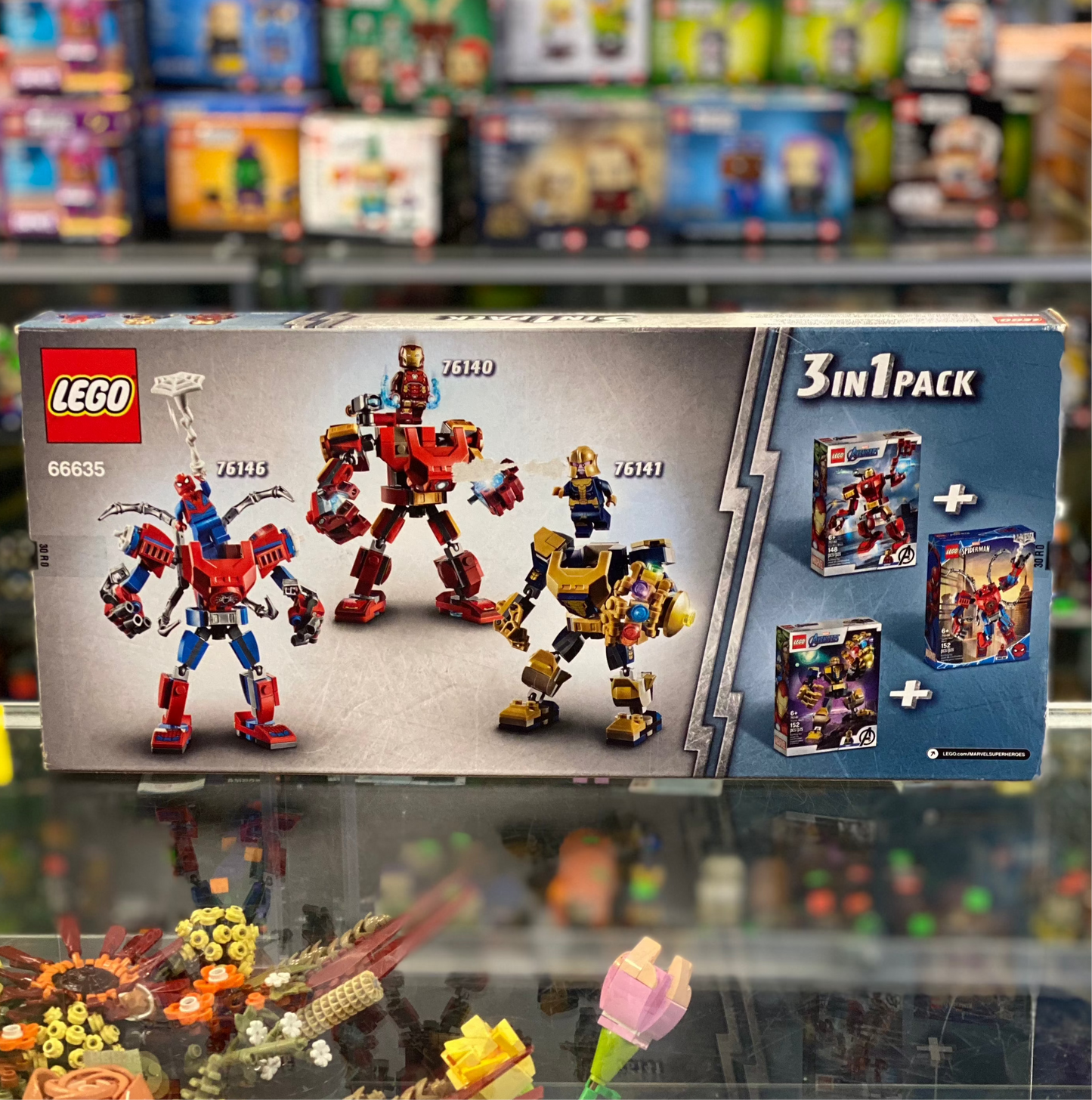 Super Heroes Bundle Pack, Avengers and Spider-Man, 3 in 1 Pack (Sets 76140, 76141, and 76146) - Super mech pack, 66635