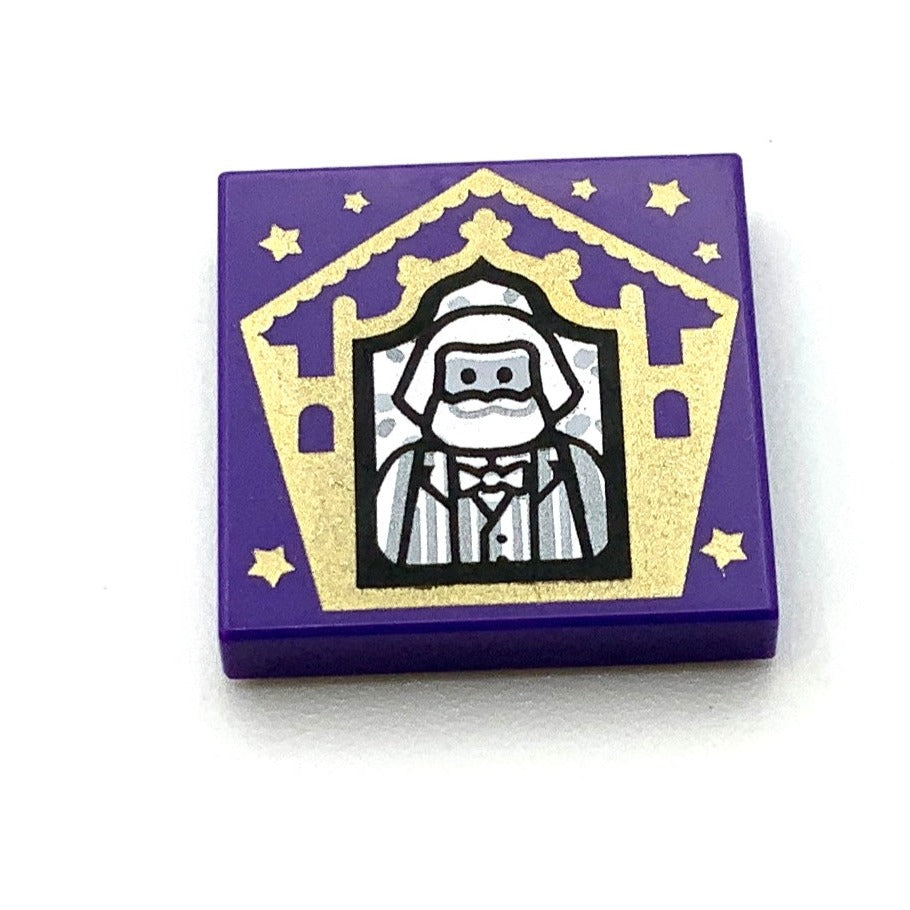 Tile Decorated 2x2 with Chocolate Frog Card Bertie Bott Pattern, Part# 3068pb1736