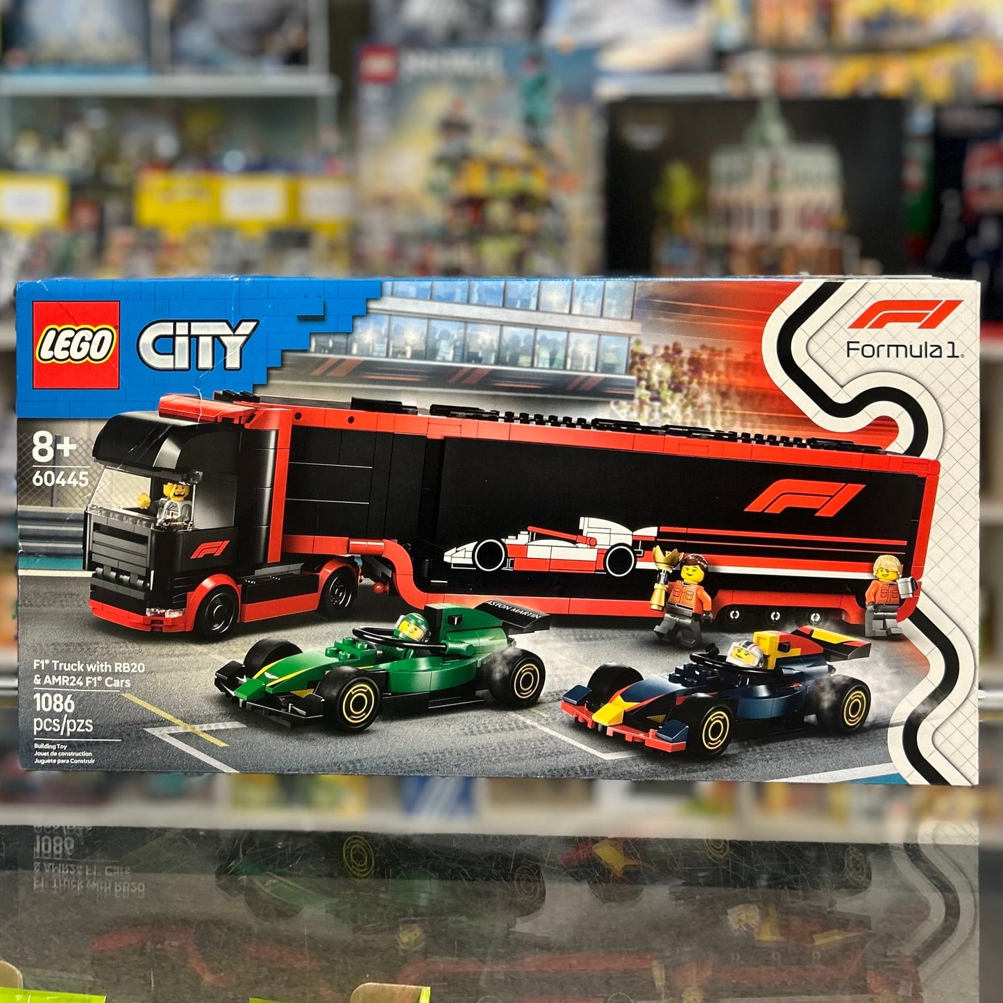 60445 - F1 Truck with RB20 & AMR24 F1 Cars - EMPTY BOX ONLY