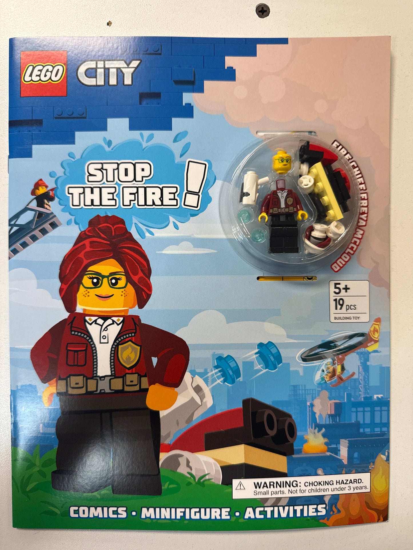 LEGO® City Book - Stop the Fire! (Softcover) w/ MiniFig - Fire Chief Freya McCloud