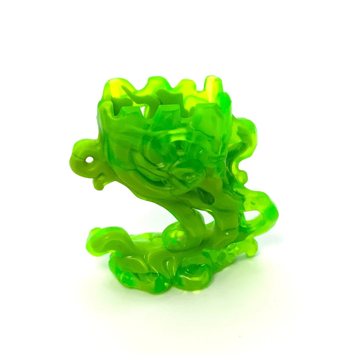 Minifigure Pedestal Ghost/Smoke with Marbled Lime Pattern, Part# 65227pb02