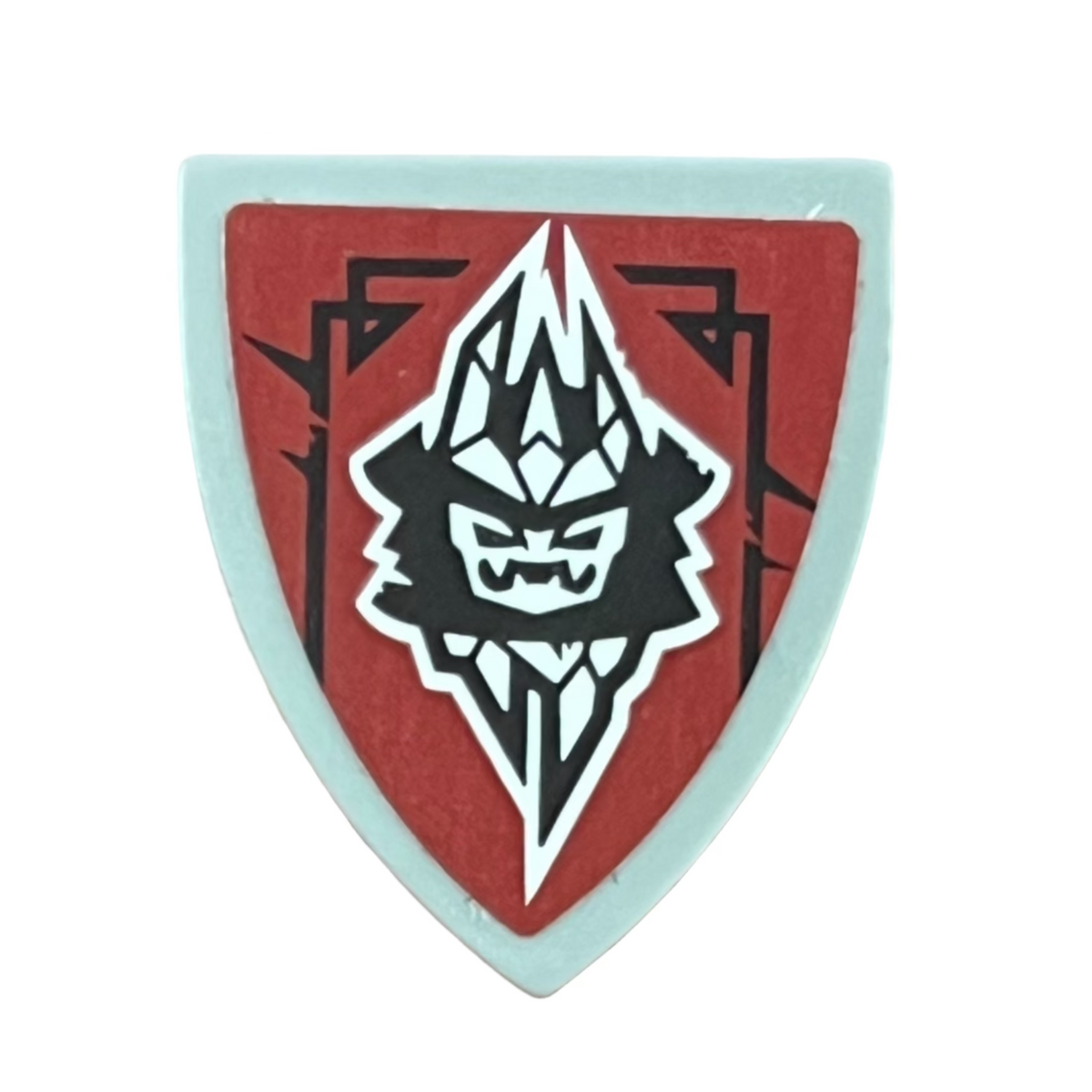 Minifigure Shield Triangular Short with Emperor on Dark Red Background Sticker, 3846pb050