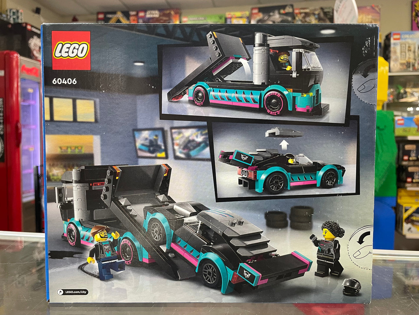Race Car and Car Carrier Truck, 60406 - LEGO® City Set