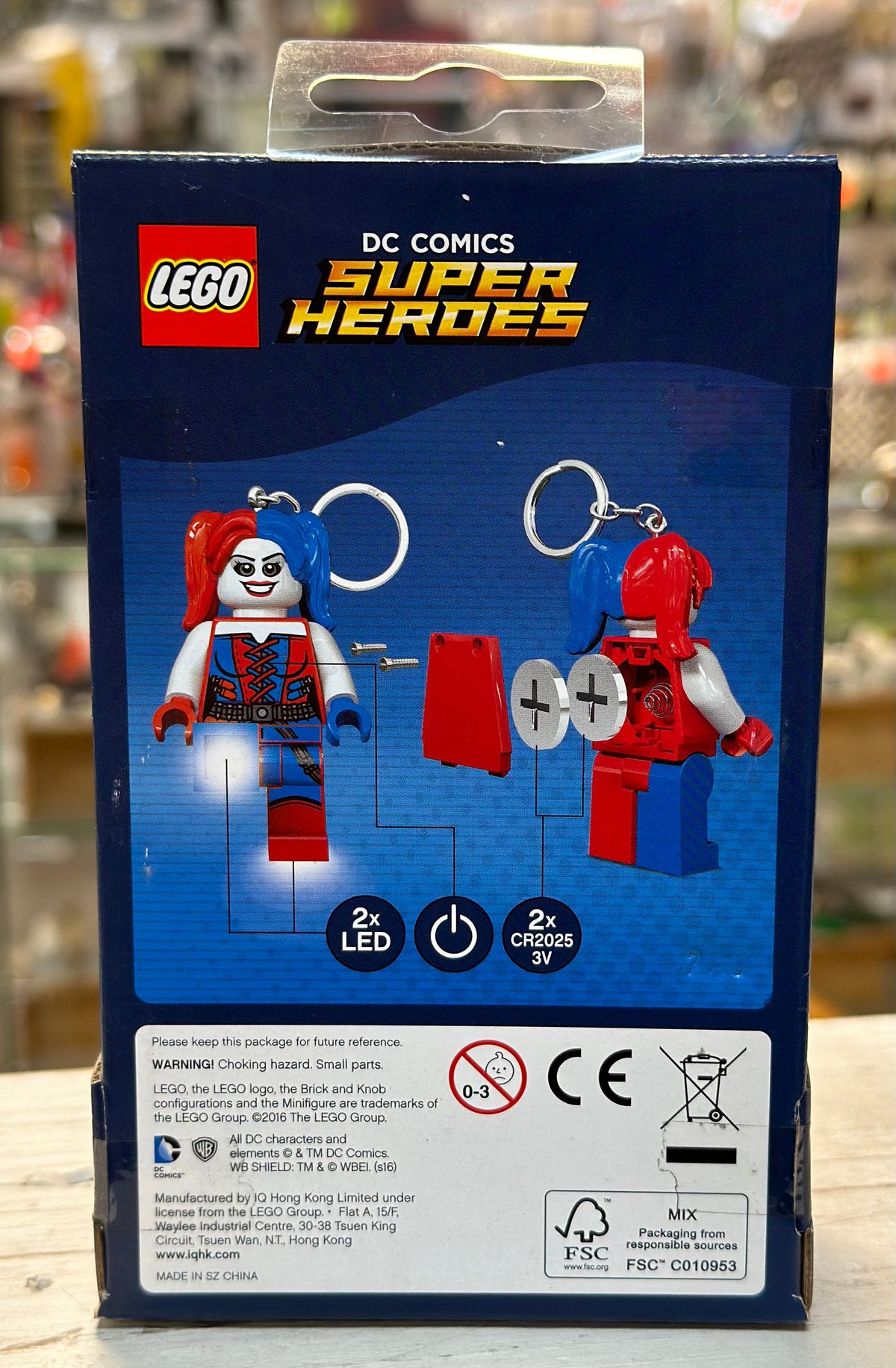 LED Key Light Harley Quinn Key Chain 3”