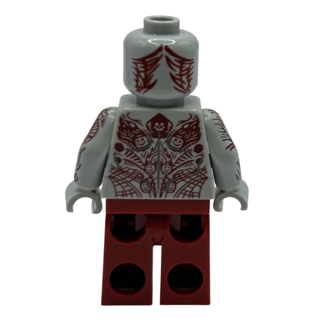 Drax - Dark Red Tattoos, sh0977 - LEGO® Marvel Minifigure