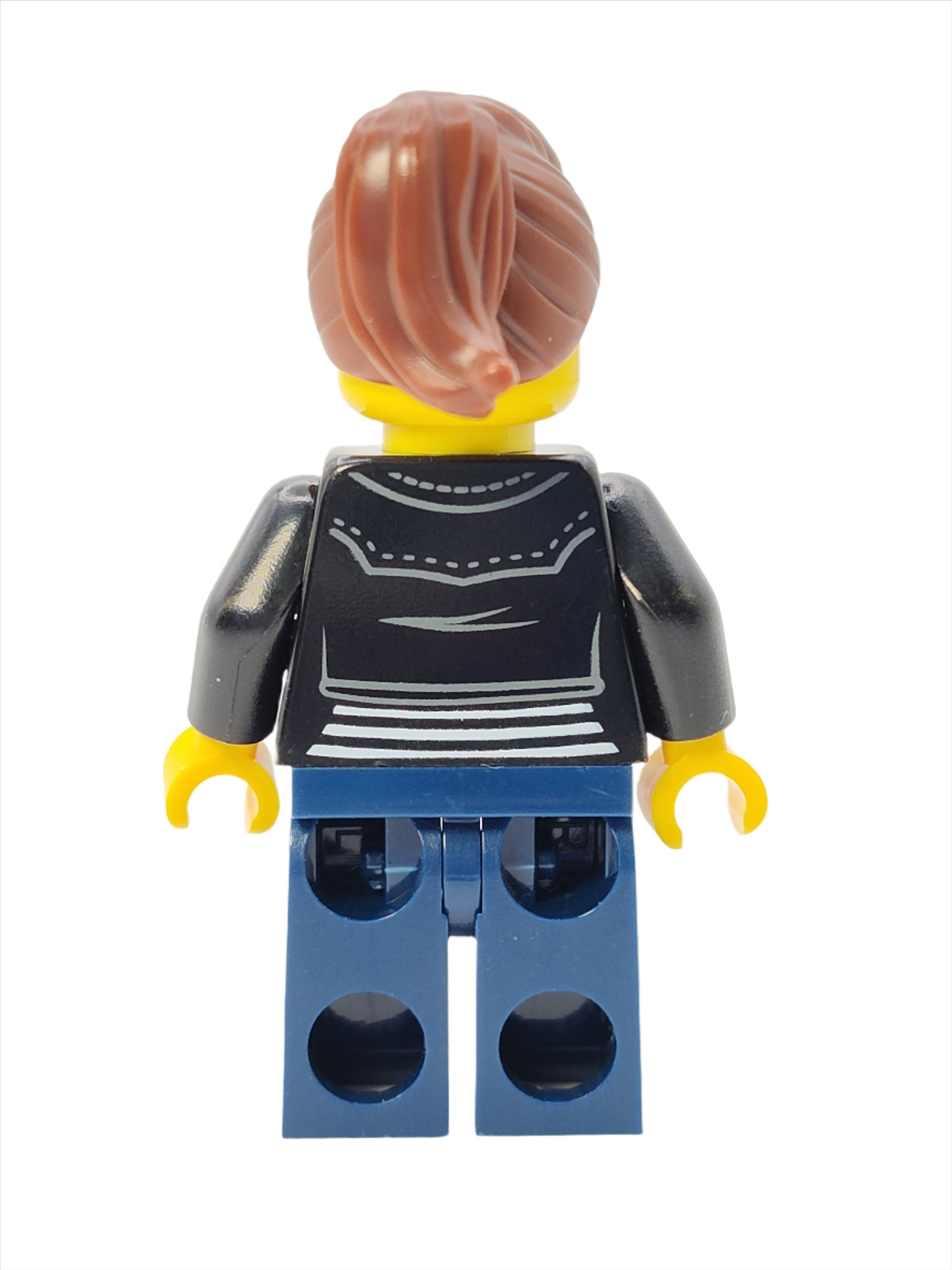 Teenage Girl - Black Jacket and White Shirt with Black Stripes, cty1022