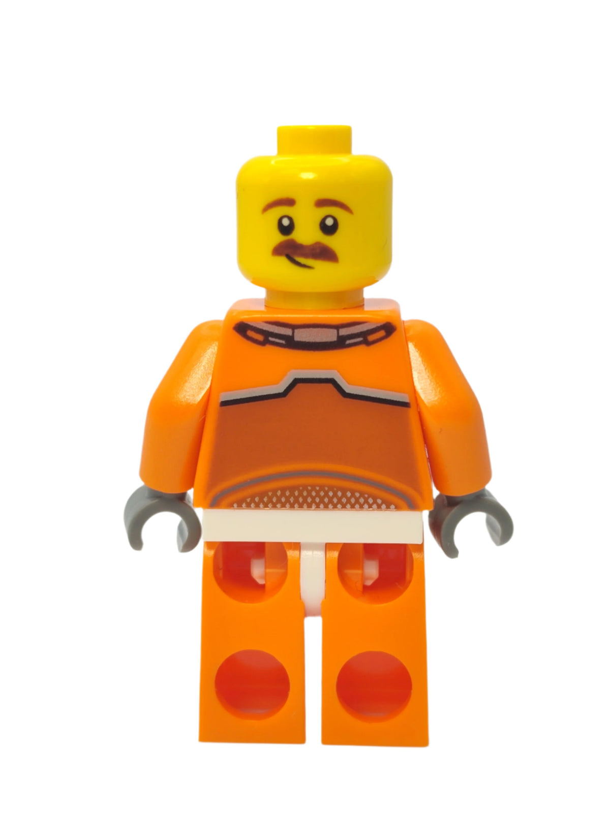 Astronaut - Orange Spacesuit with Dark Bluish Gray Lines and Mustache, cty1034