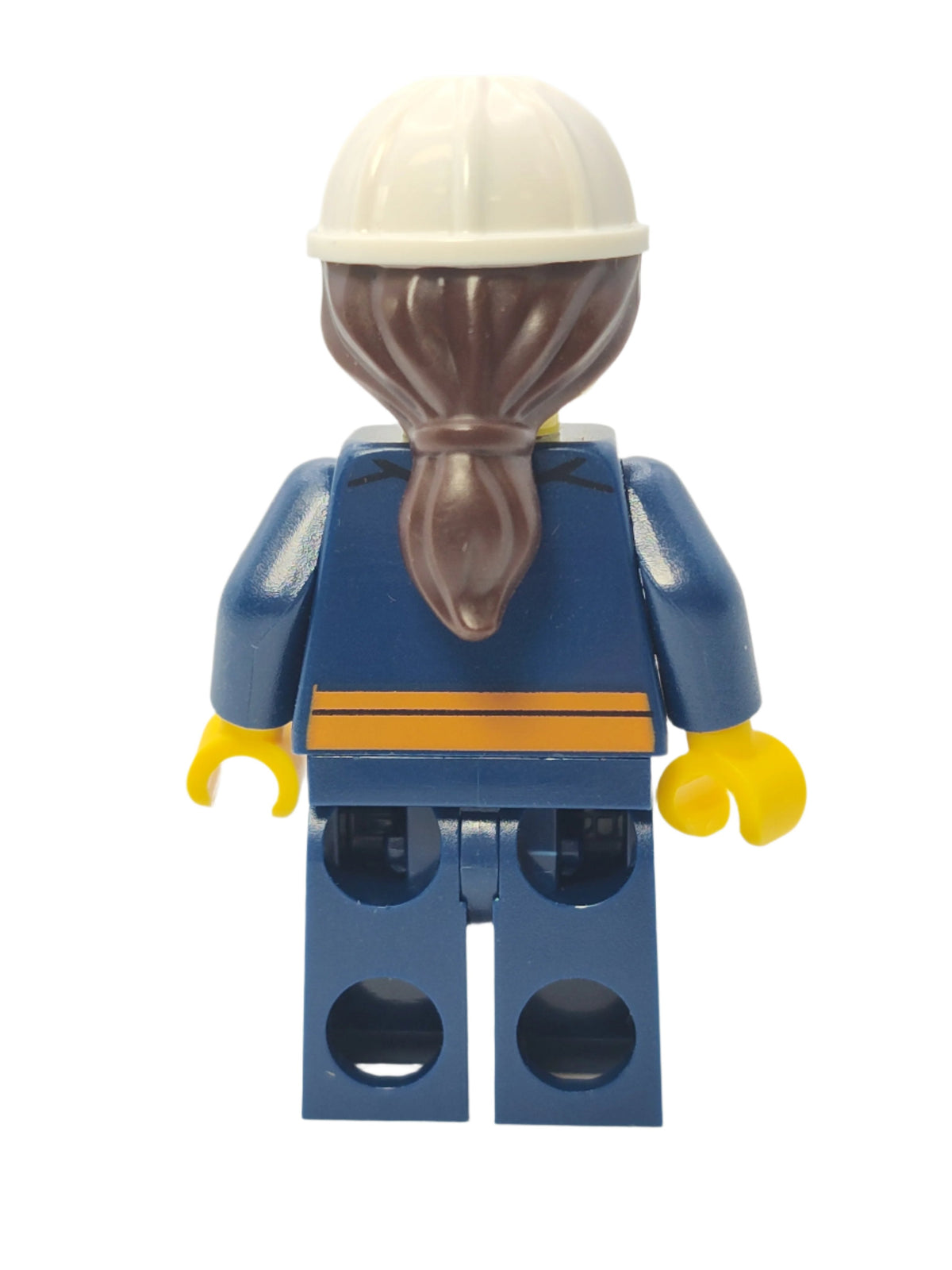 Ground Crew Technician - Dark Blue Jumpsuit and Helmet with Ponytail Hair, cty1060