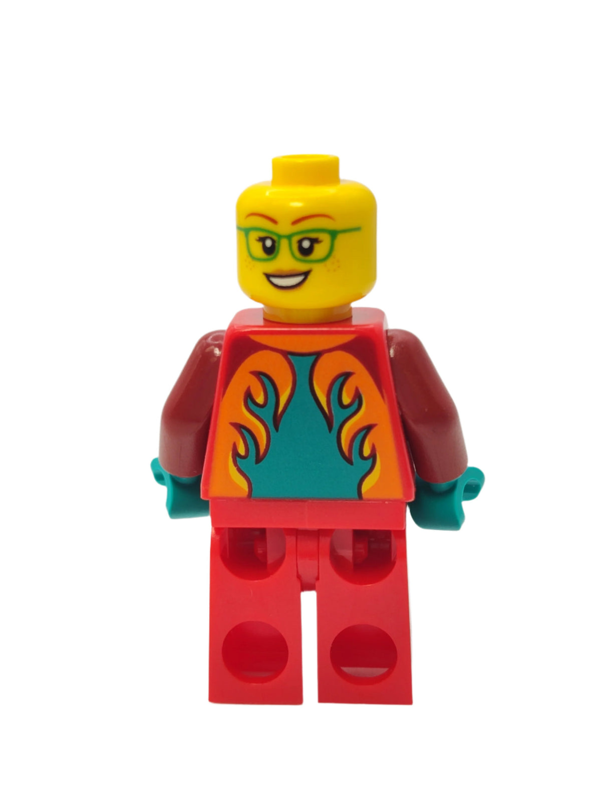 Freya McCloud - Stuntz Driver with Dark Red Jumpsuit with Flames, cty1351