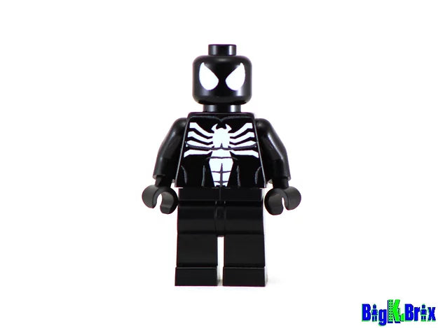 SPIDER FIGHTER BLACK SUIT Custom Printed Marvel Minifigure