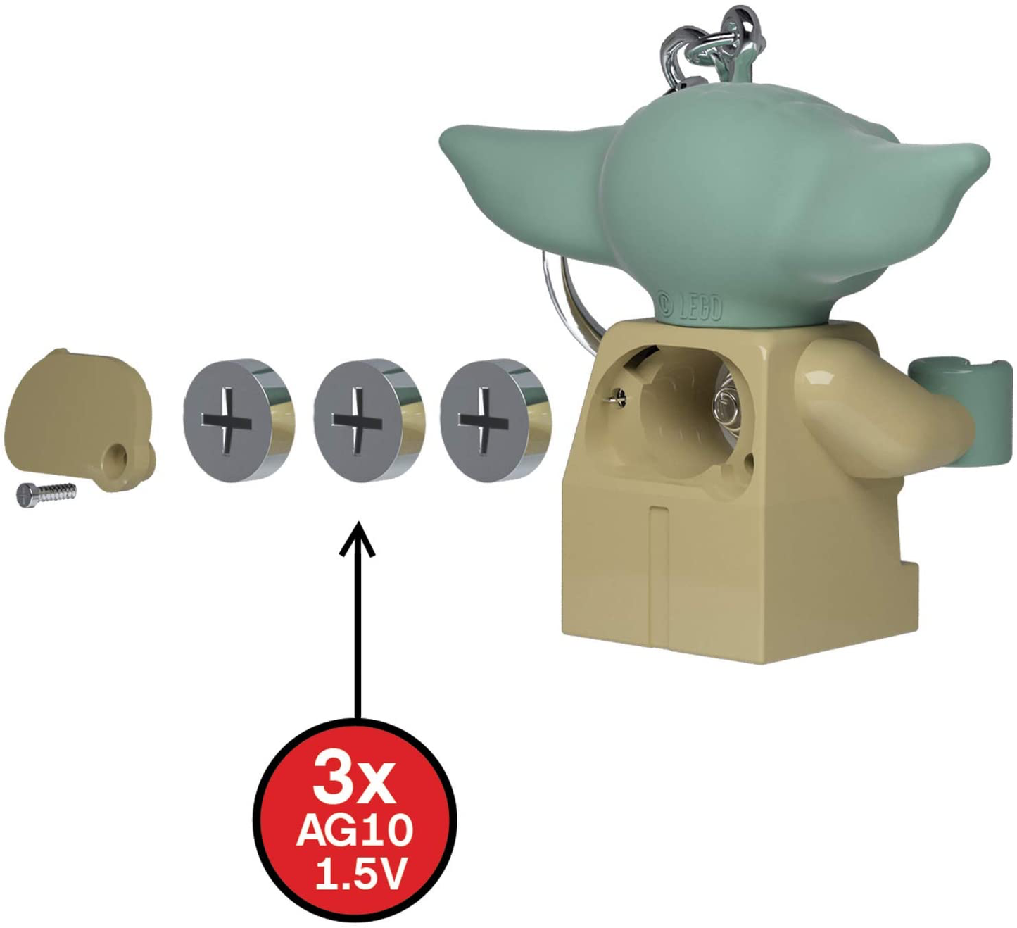 LEGO® Grogu/The Child/Baby Yoda - Keychain LED Light 3”
