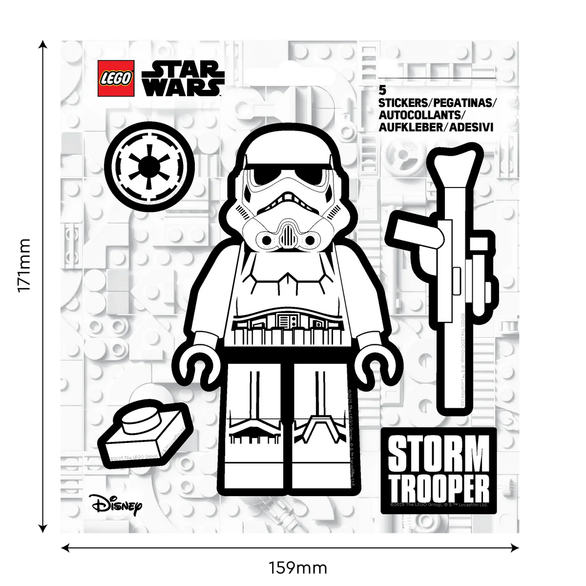LEGO® Star Wars™ Sticker - Stormtrooper™ Black & White (53751)