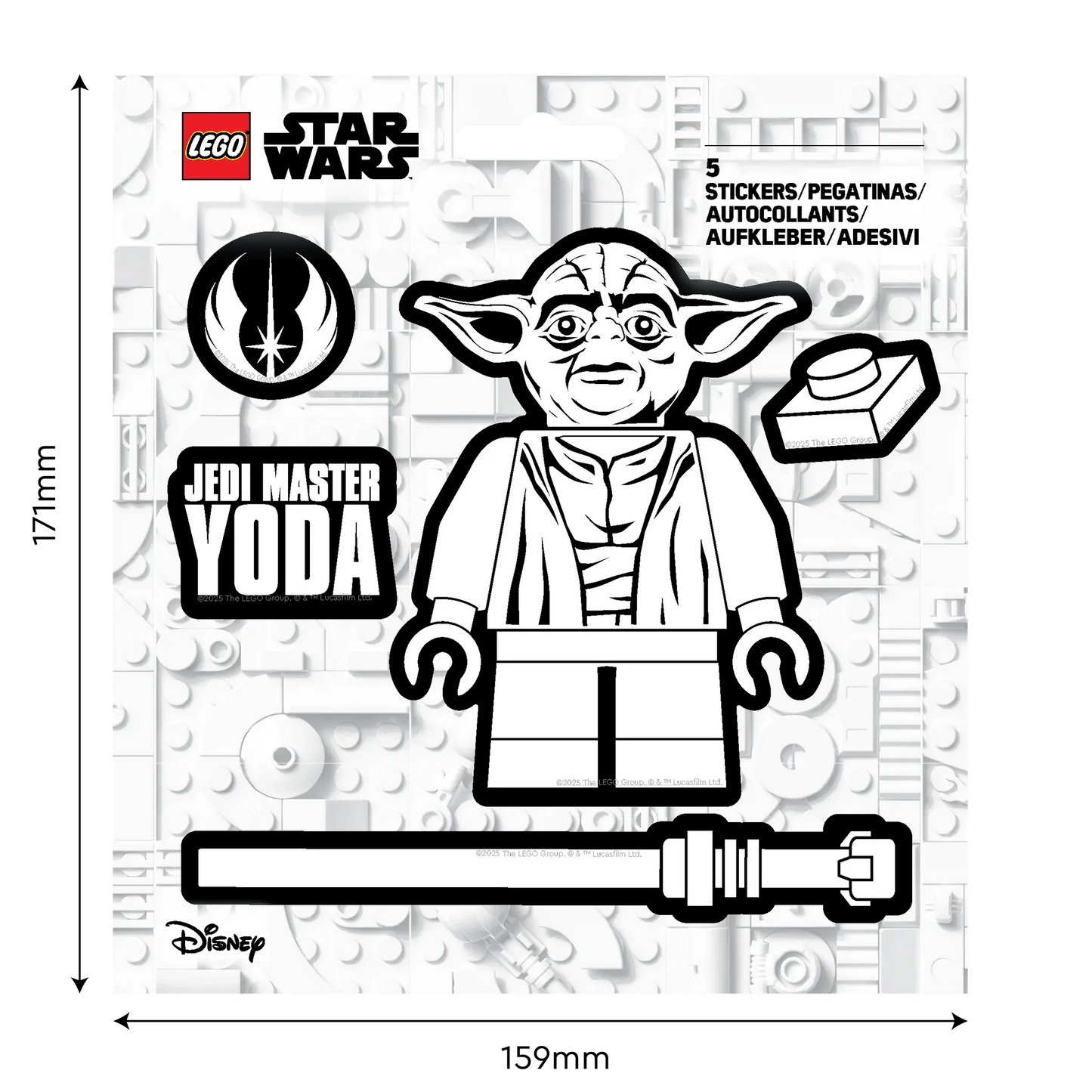 LEGO® Star Wars™ Sticker - Yoda™ Black & White (53753)