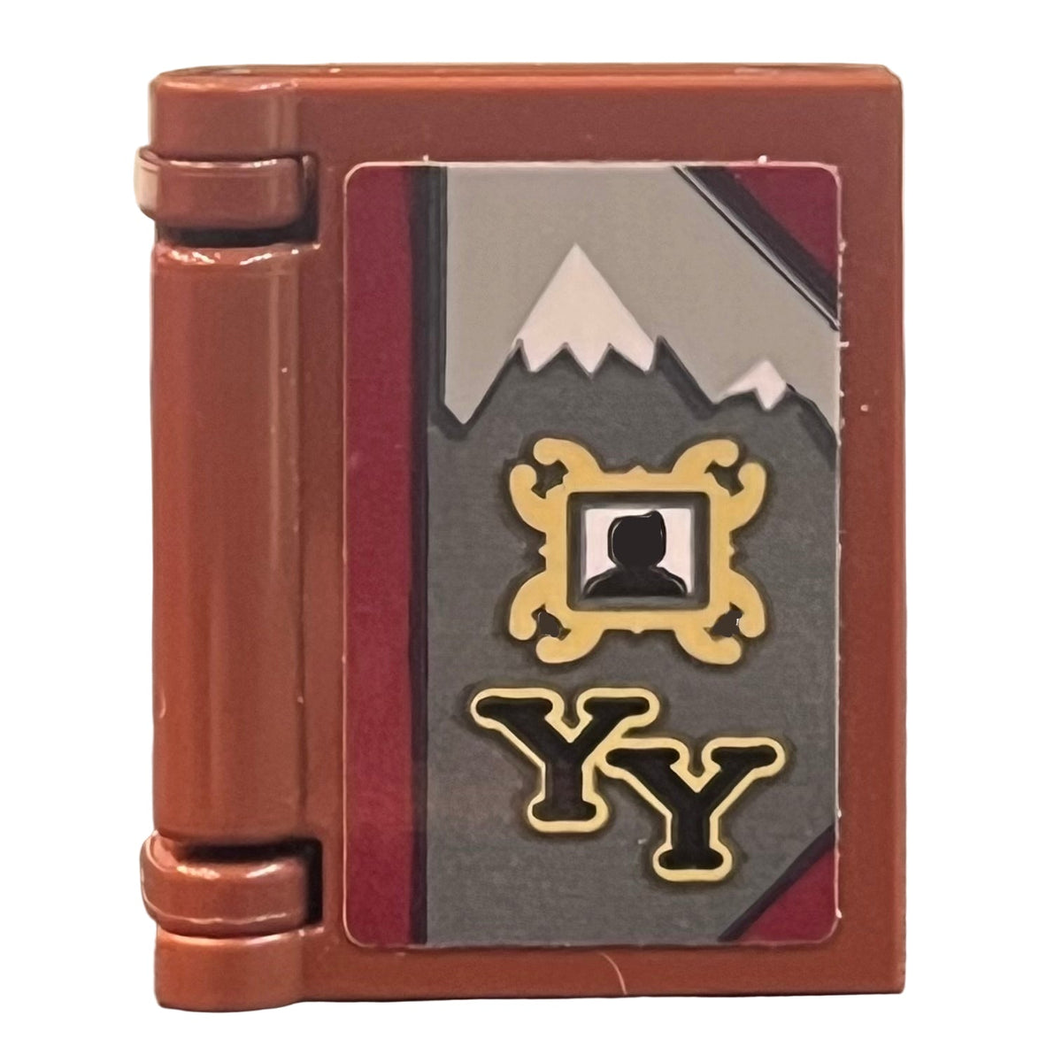 Minifigure, Utensil Harry Potter Book with Snow Covered Mountains, Part# (24324 + 3069pb0859 + 24093pb043)