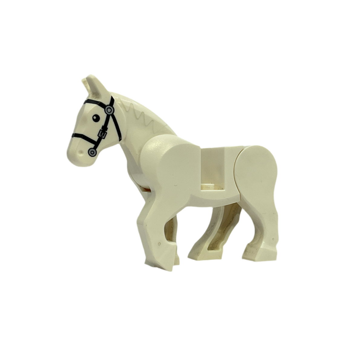 Horse with Single Silver Buckle on Black Bridle, 10352c01pb06