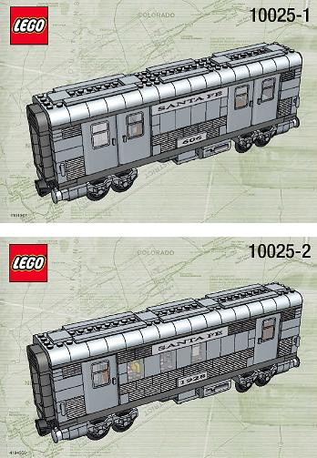 10025-Santa Fe Cars - Set I (mail or baggage car) - INSTRUCTIONS ONLY
