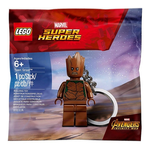 Teen Groot Minifigure Key Chain, 5005244 LEGO® Marvel Super Heroes