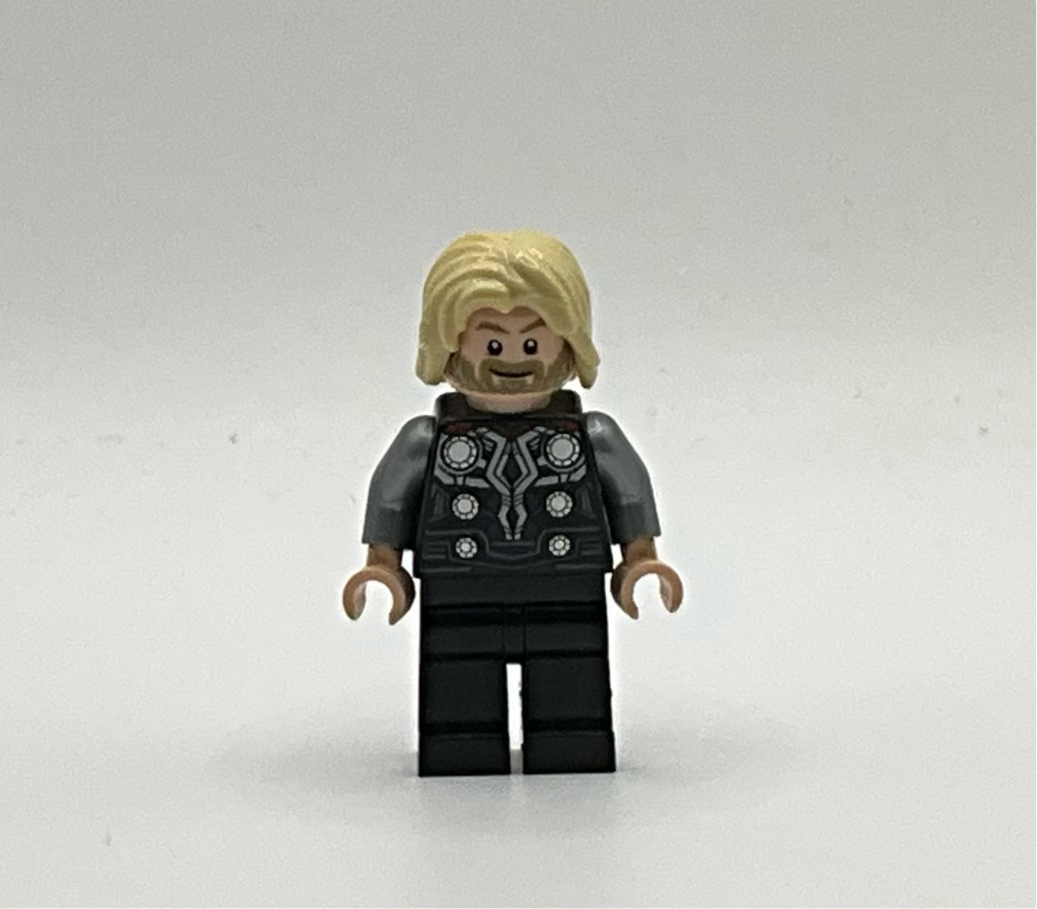 Thor - Flexible Rubber Cape, Black Legs, Tousled Hair, sh0972, LEGO® Marvel Minifigure