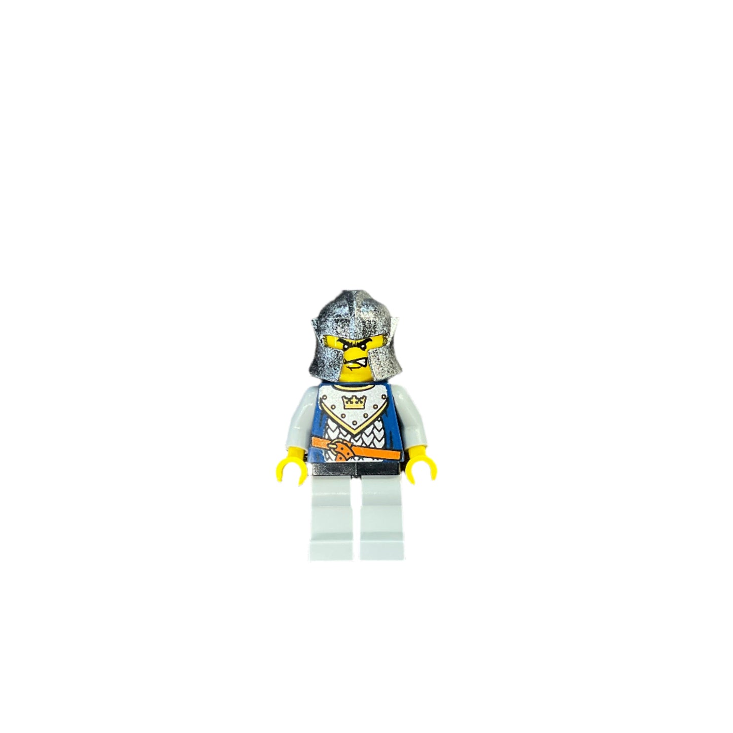 Fantasy Era - Crown Knight Scale Mail with Crown, Speckle Black-Silver Helmet, Angry Eyebrows, cas436