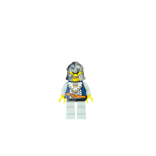 Fantasy Era - Crown Knight Scale Mail with Crown, Speckle Black-Silver Helmet, Angry Eyebrows, cas436