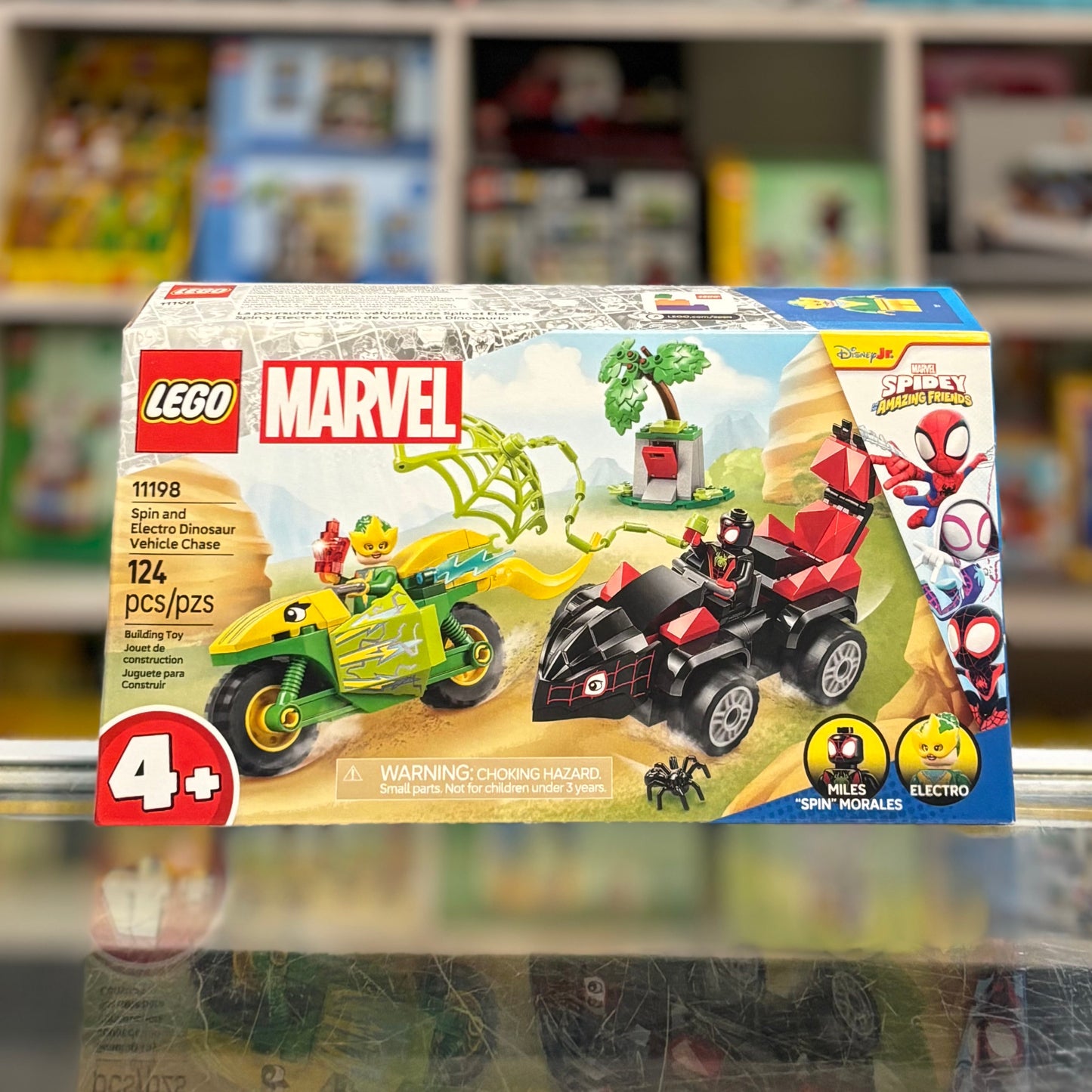 Spin and Electro Dinosaur Vehicle Chase, 11198 - LEGO® Marvel Set