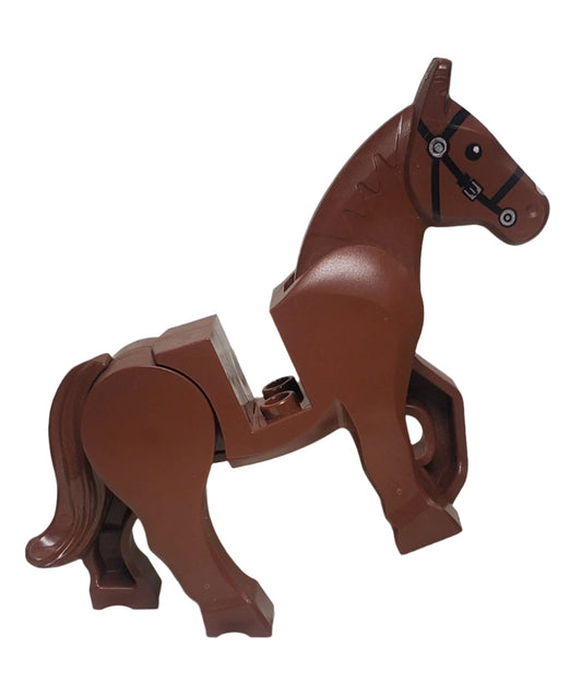 Horse, Reddish Brown with White Blaze, 10352c01pb01 - LEGO® Animal