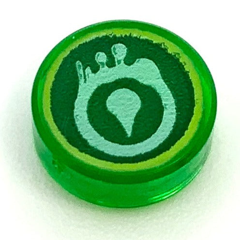 Tile Round 1x1 with Ninjago Venomari Pattern, Part# 98138pb001