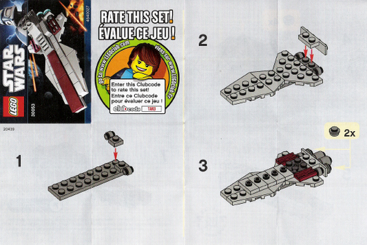 30053-Republic Attack Cruiser - Mini polybag - INSTRUCTIONS ONLY