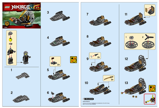 30426-Stealthy Swamp Airboat polybag - INSTRUCTIONS ONLY