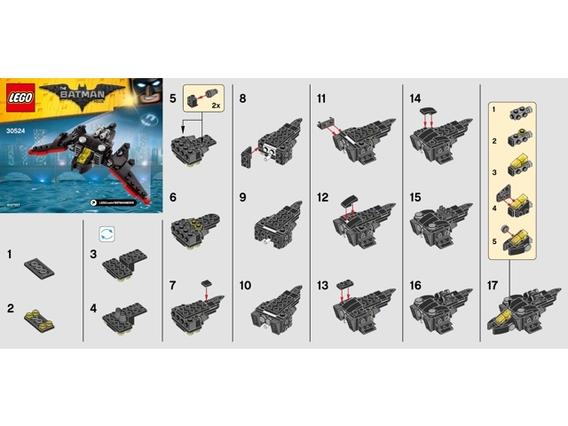 30524-The mini batwing polybag - INSTRUCTIONS ONLY