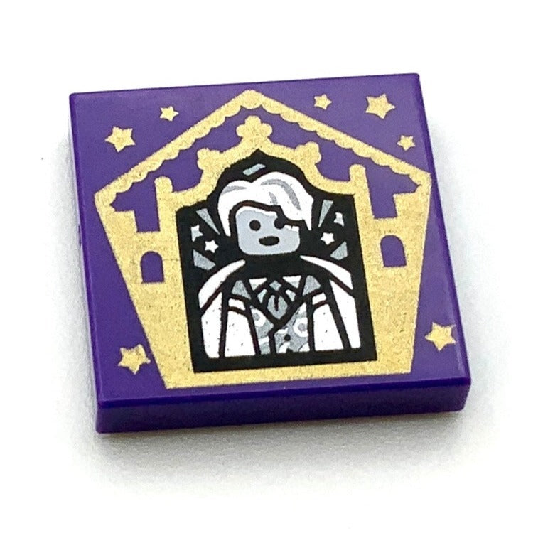 Tile Decorated 2x2 with Chocolate Frog Card Gilderoy Lockhart Pattern, Part# 3068pb1747