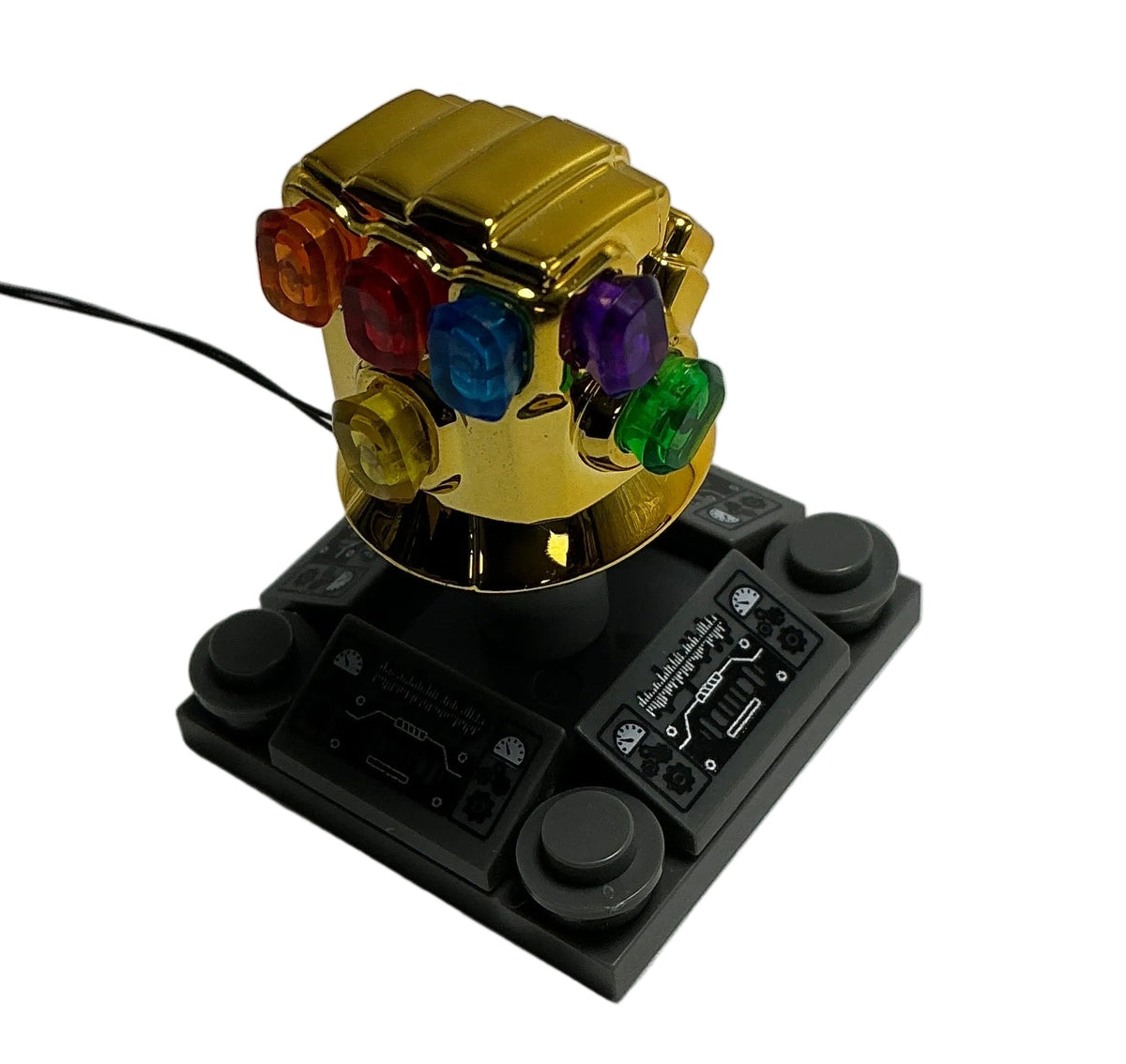 Light-Up Mini Chrome Infinity Gauntlet, DIY System, USB & Reconnectable, LW-76131