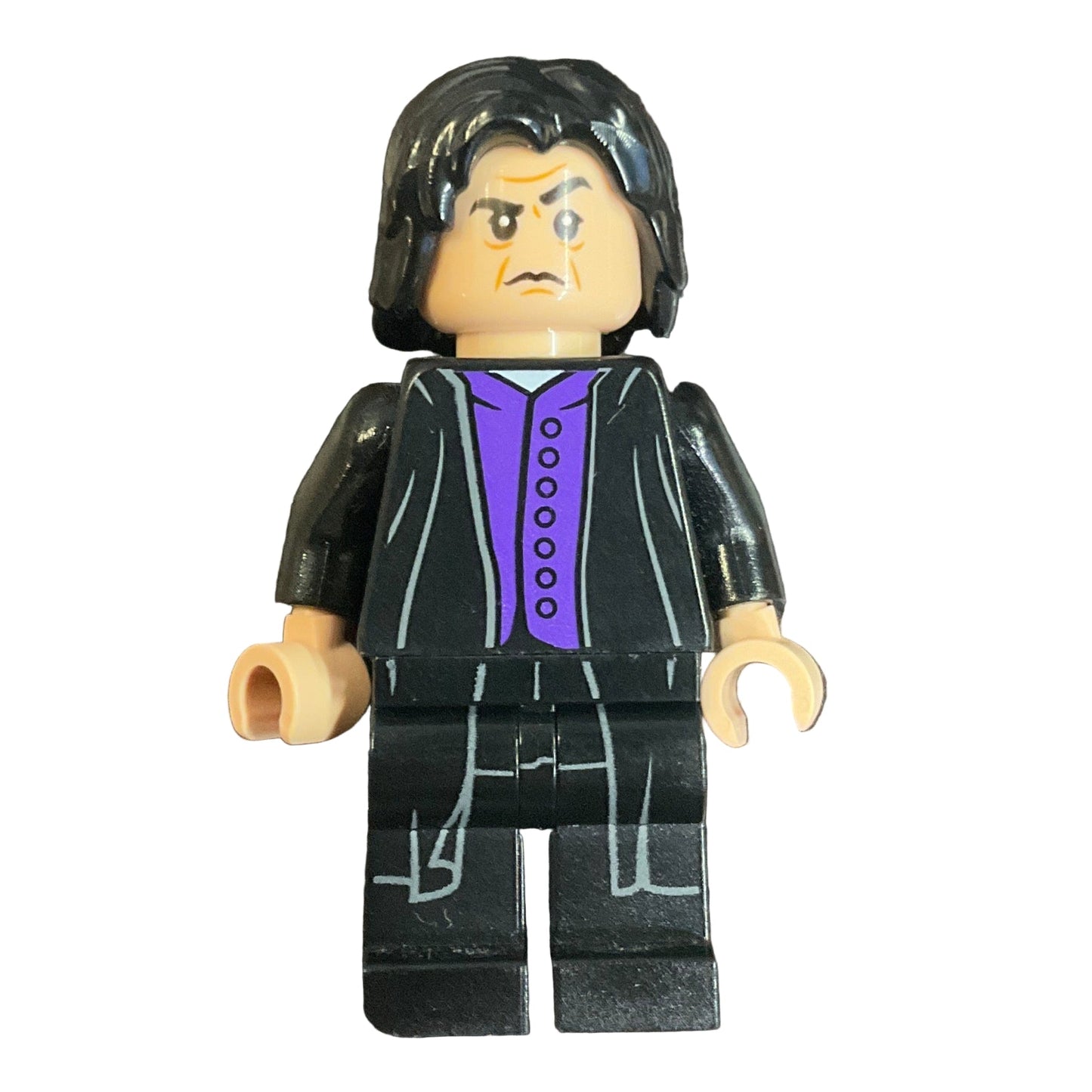 Professor Severus Snape - Dark Purple Shirt, Black Robes, Printed Legs, Shirt Tail, hp134a, LEGO® Harry Potter™ Minifigure
