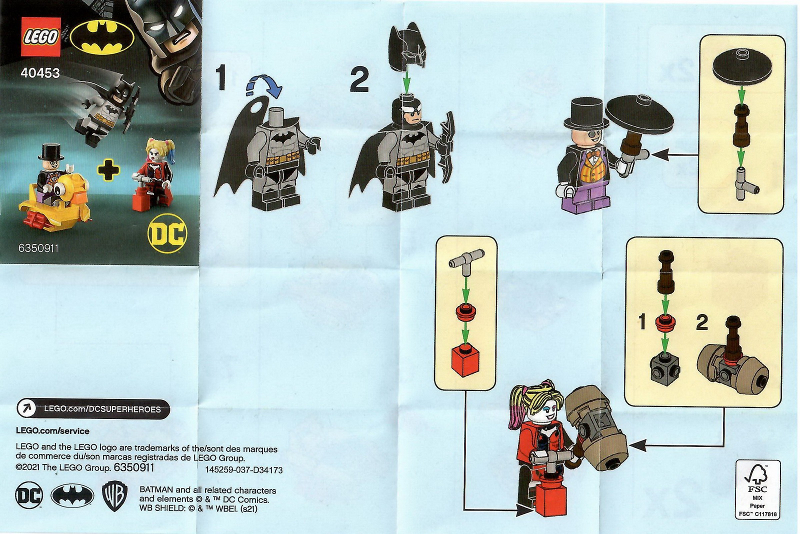 40453-Batman vs. The Penguin & Harley Quinn blister pack - INSTRUCTIONS ONLY