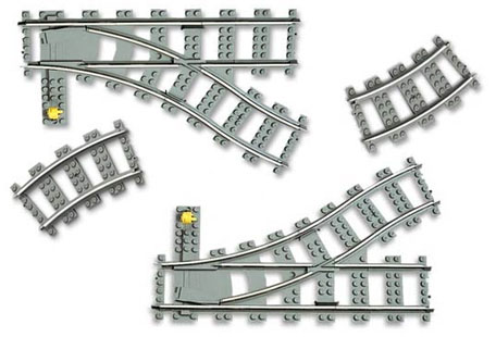 Supplemental 9V Train Track Manual Points 4531