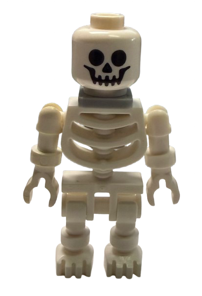 Skeleton - Standard Skull, Floppy Arms, Light Bluish Gray Neck Bracket, gen174a - LEGO® Harry Potter