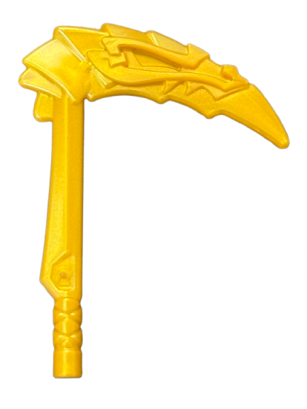 Minifigure, Weapon Sickle with Dragon Head and Short Wrapped Handle (Ninjago Scythe of Quakes), Part #86125a
