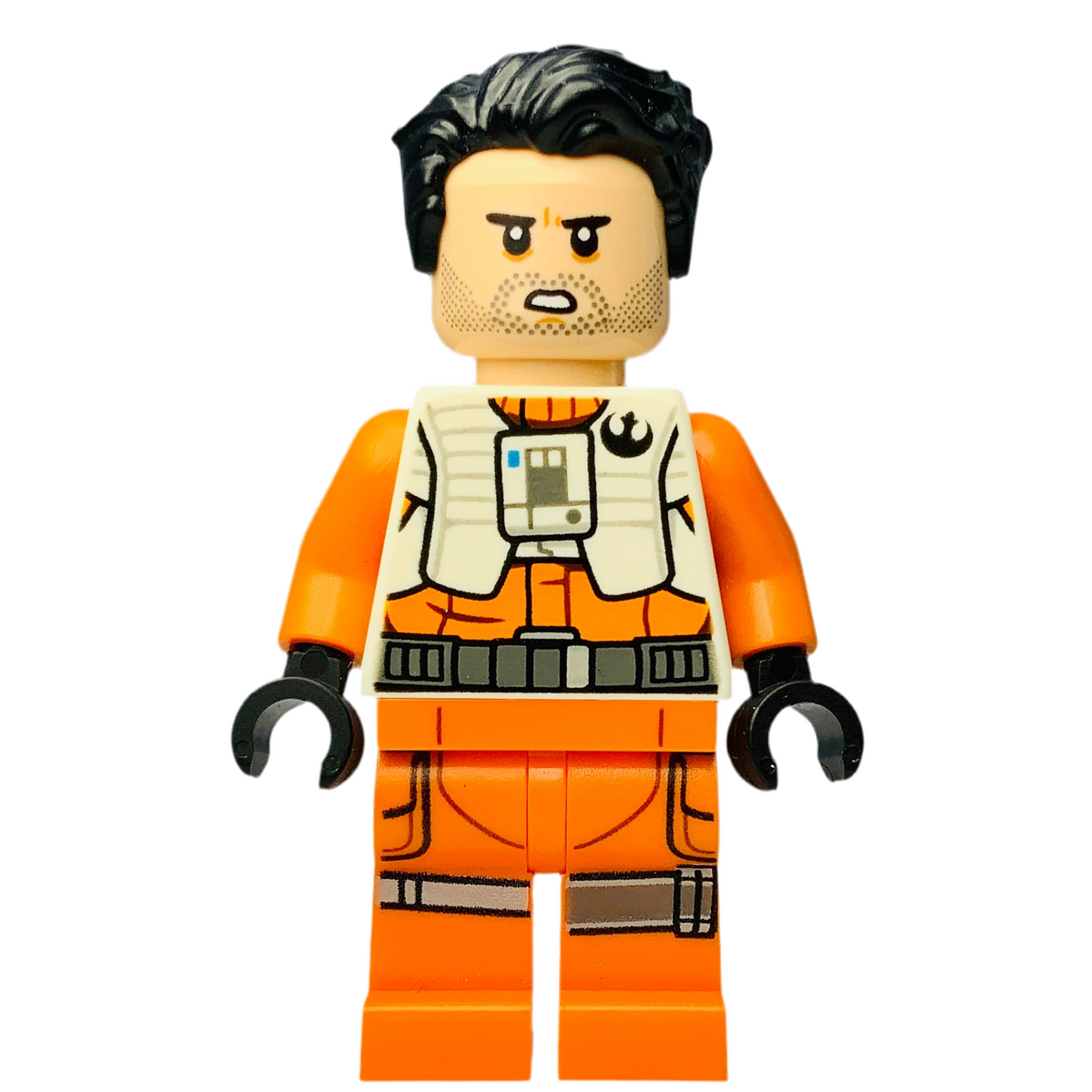 Poe Dameron (Pilot Jumpsuit without Belts and Pipe, Hair), sw1019
