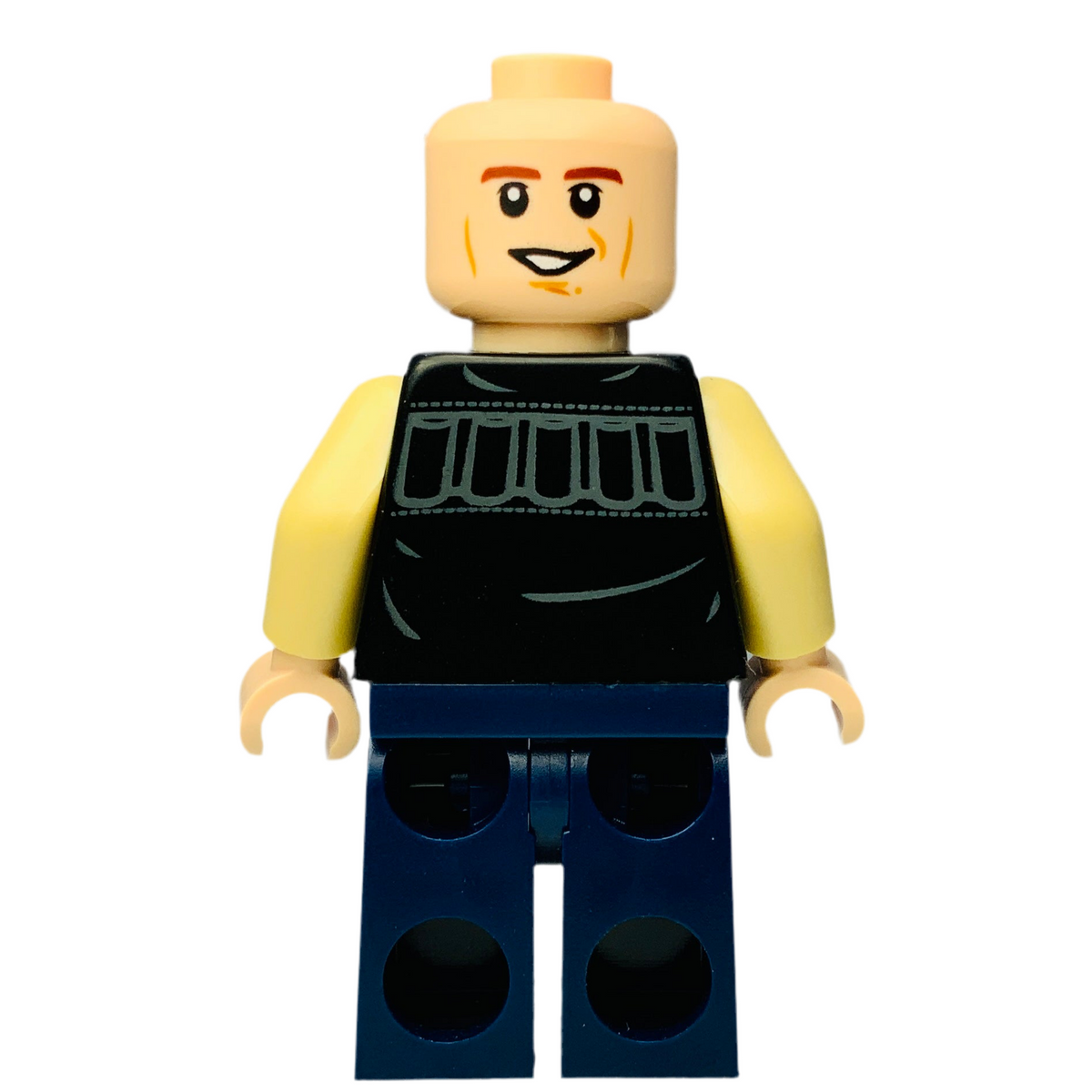 Han Solo, Dark Blue Legs, Vest with Pockets, Wavy Hair, sw0771, LEGO® Star Wars Minifigure